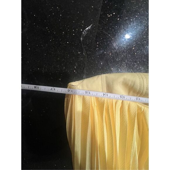 GIGII'S GLORIOSA DRESS- YELLOW STRAPLESS PLEATED MINI DRESS size XS NWT$469 - Picture 6 of 8